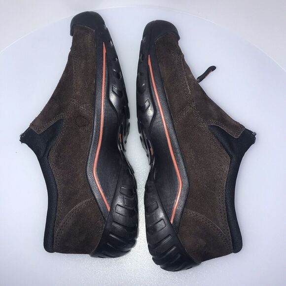 Lands End Hiking‎ Slip On Shoe Womens Dark Brown Suede Zip Bootie Outdoor SZ 6B - Picture 4 of 11